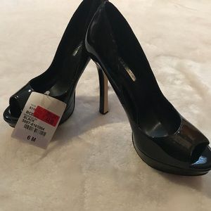 BCBGeneration Black Peep Toe Heel
